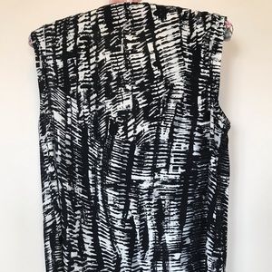 Black and white print blouse